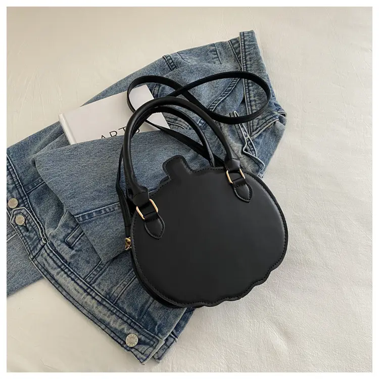 Halloween Pumpkin Shoulder Bag Black Orange Women — feature 21