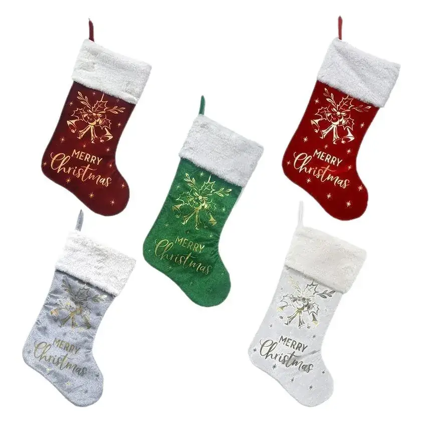 New White Christmas Stockings with Merry Christmas Design - Image 10