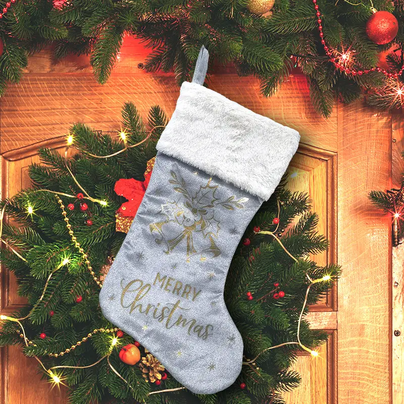 New White Christmas Stockings with Merry Christmas Design — feature 11