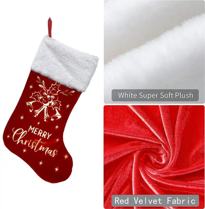 New White Christmas Stockings with Merry Christmas Design — feature 12