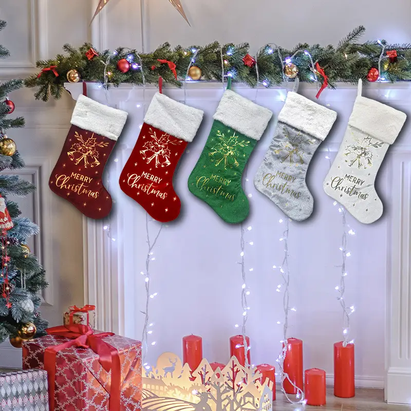 New White Christmas Stockings with Merry Christmas Design — feature 4