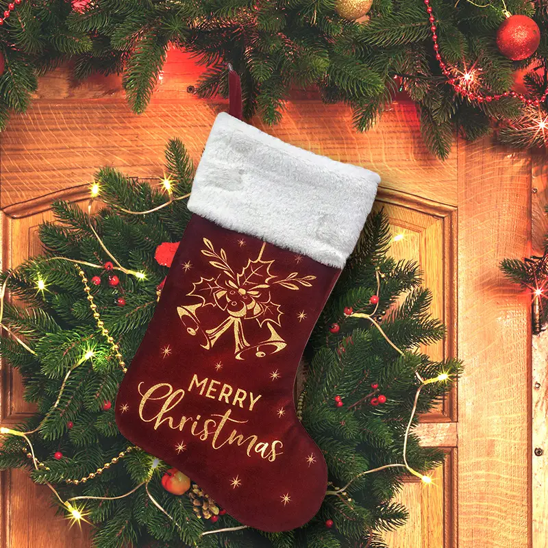 New White Christmas Stockings with Merry Christmas Design — feature 7