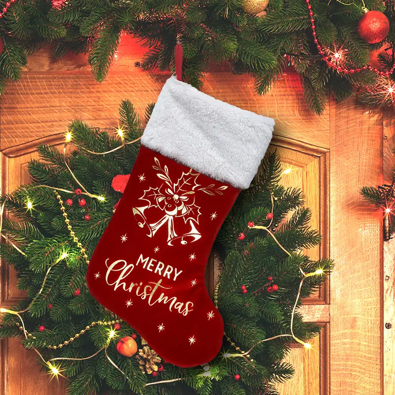New White Christmas Stockings with Merry Christmas Design — feature 8