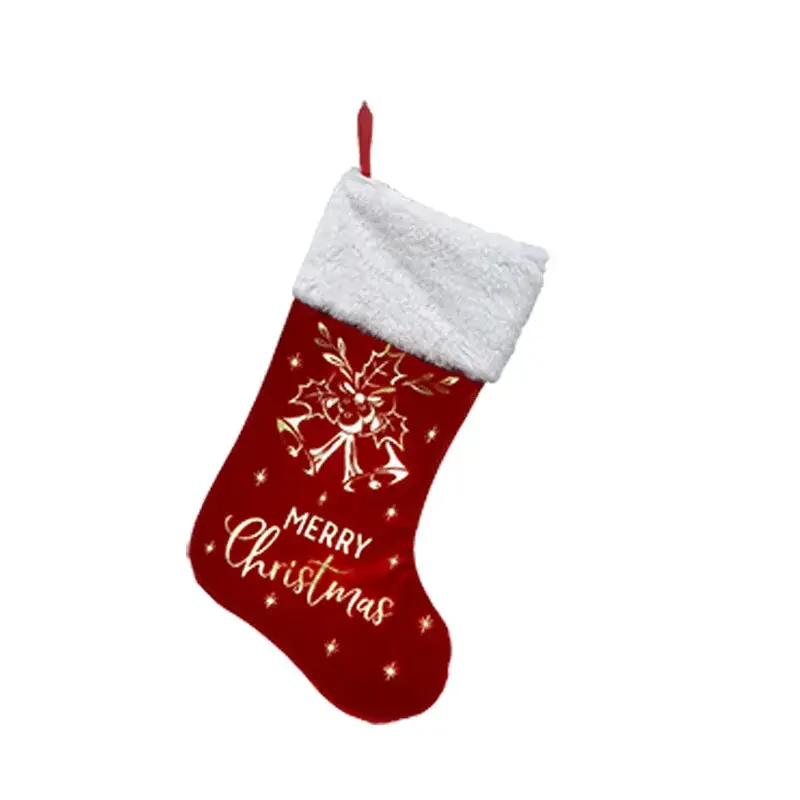 New White Christmas Stockings with Merry Christmas Design - Image 2