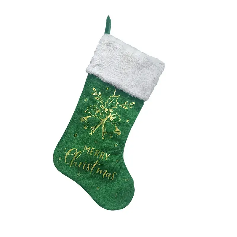 New White Christmas Stockings with Merry Christmas Design - Image 3