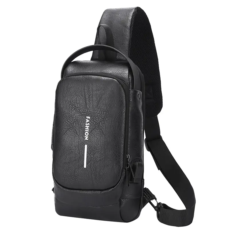 Trendy Leather Crossbody Bag with Password Lock & Anti-Theft