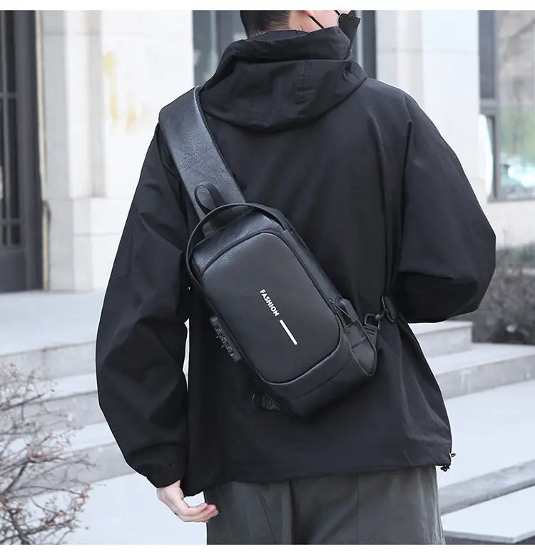 Trendy Leather Crossbody Bag with Password Lock & Anti-Theft — feature 15