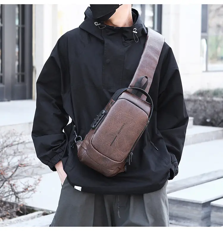 Trendy Leather Crossbody Bag with Password Lock & Anti-Theft — feature 18