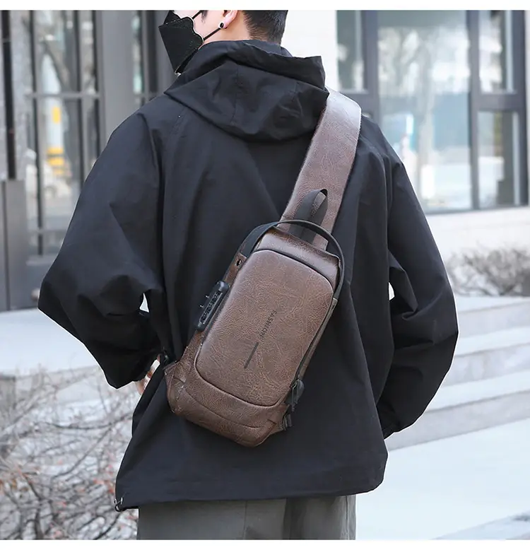 Trendy Leather Crossbody Bag with Password Lock & Anti-Theft — feature 19