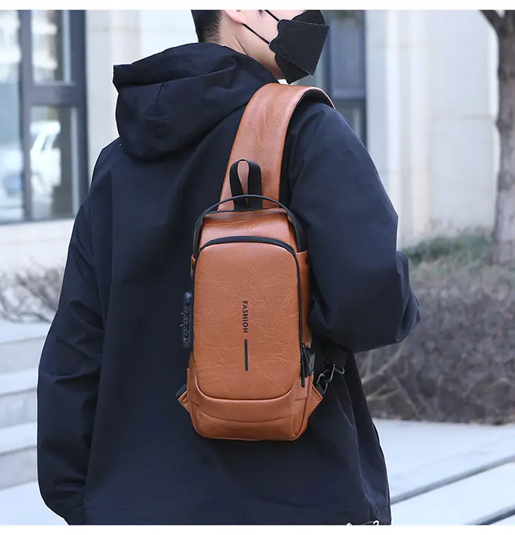 Trendy Leather Crossbody Bag with Password Lock & Anti-Theft — feature 20