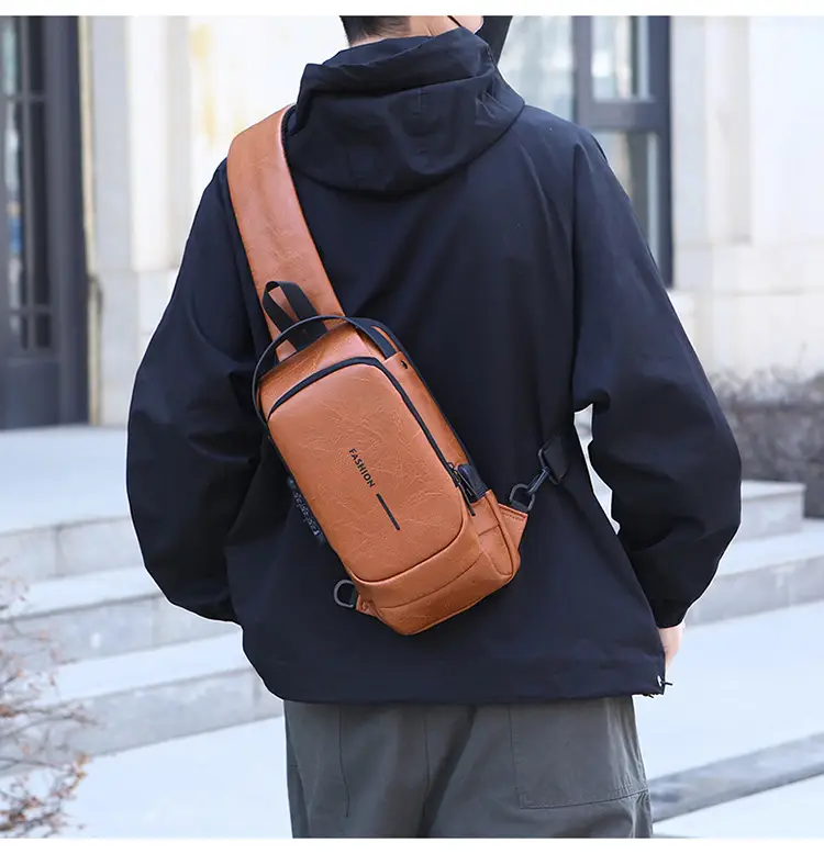 Trendy Leather Crossbody Bag with Password Lock & Anti-Theft — feature 22