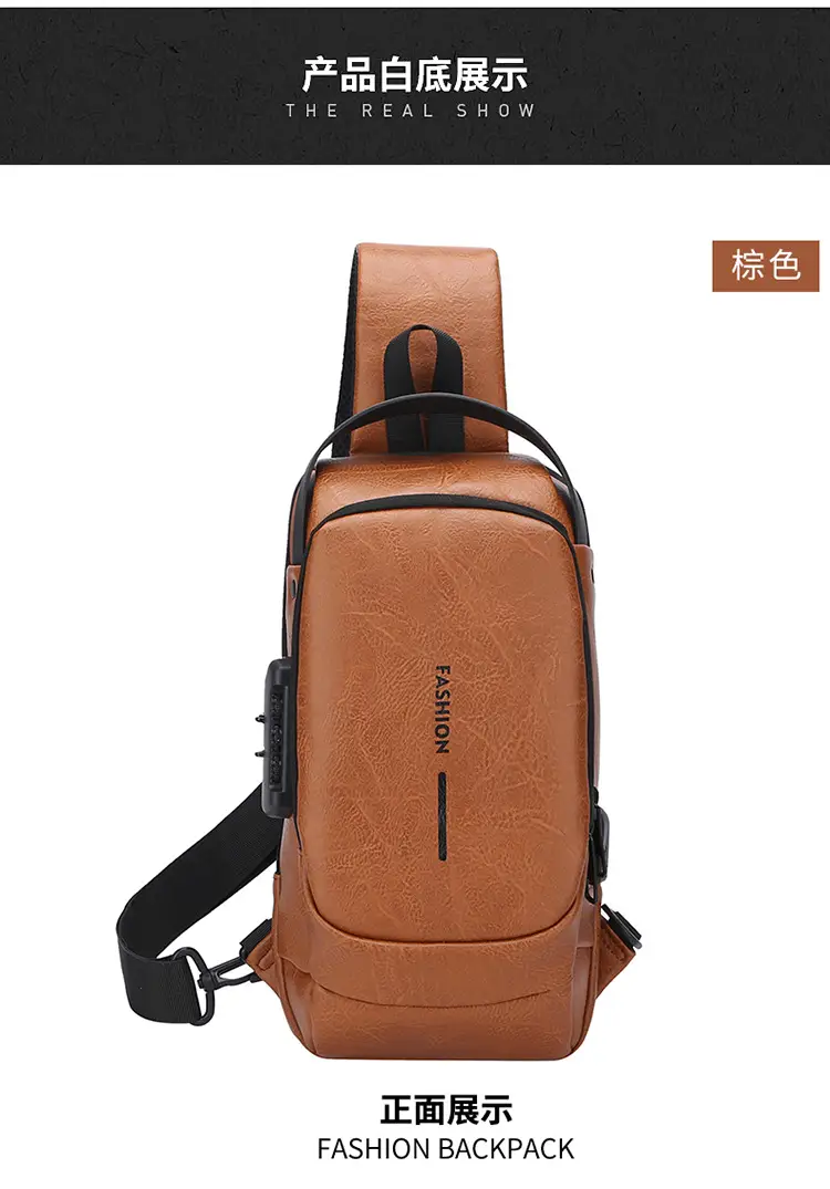 Trendy Leather Crossbody Bag with Password Lock & Anti-Theft — feature 25