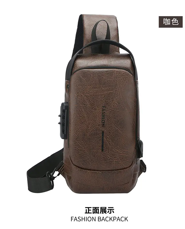 Trendy Leather Crossbody Bag with Password Lock & Anti-Theft — feature 28