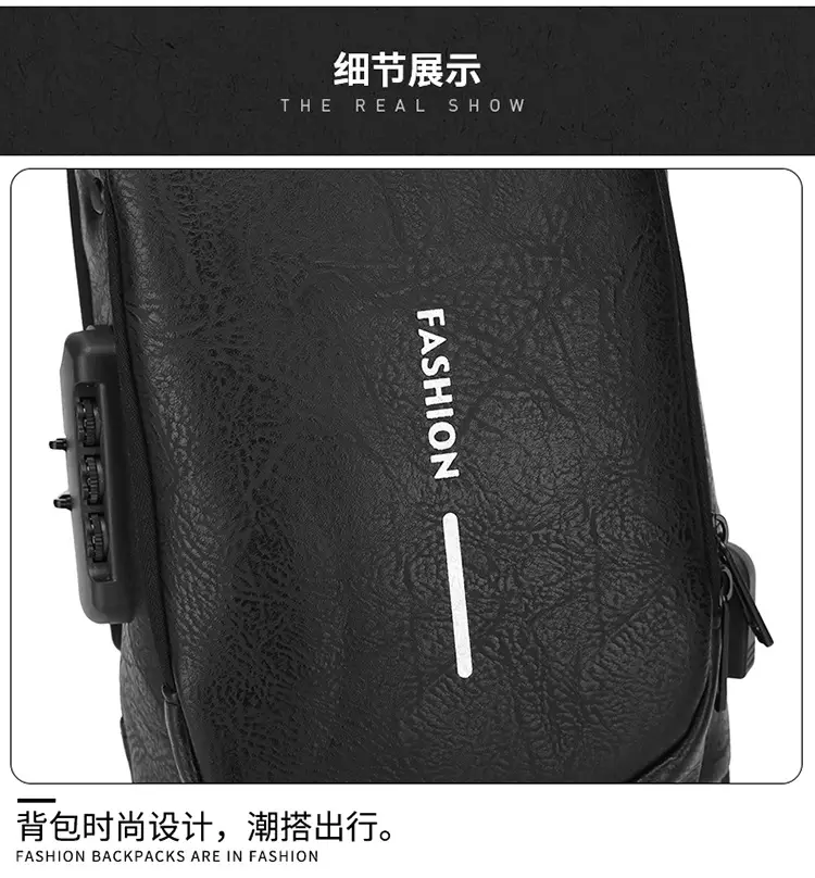 Trendy Leather Crossbody Bag with Password Lock & Anti-Theft — feature 37