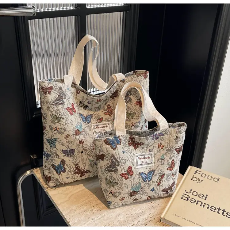 Large Capacity Butterfly Canvas Tote Bag Women — feature 21