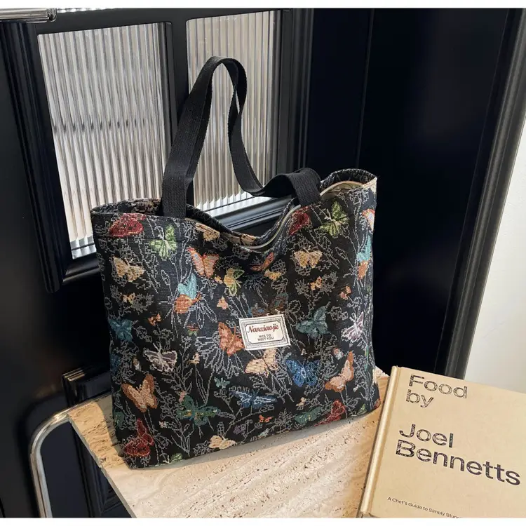 Large Capacity Butterfly Canvas Tote Bag Women — feature 23