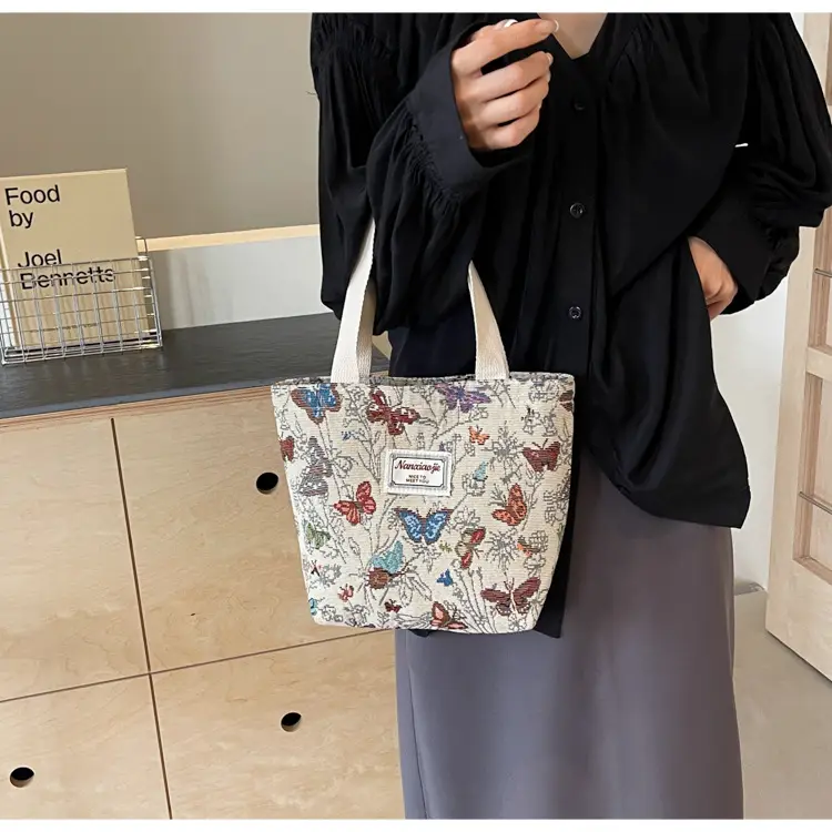 Large Capacity Butterfly Canvas Tote Bag Women — feature 29
