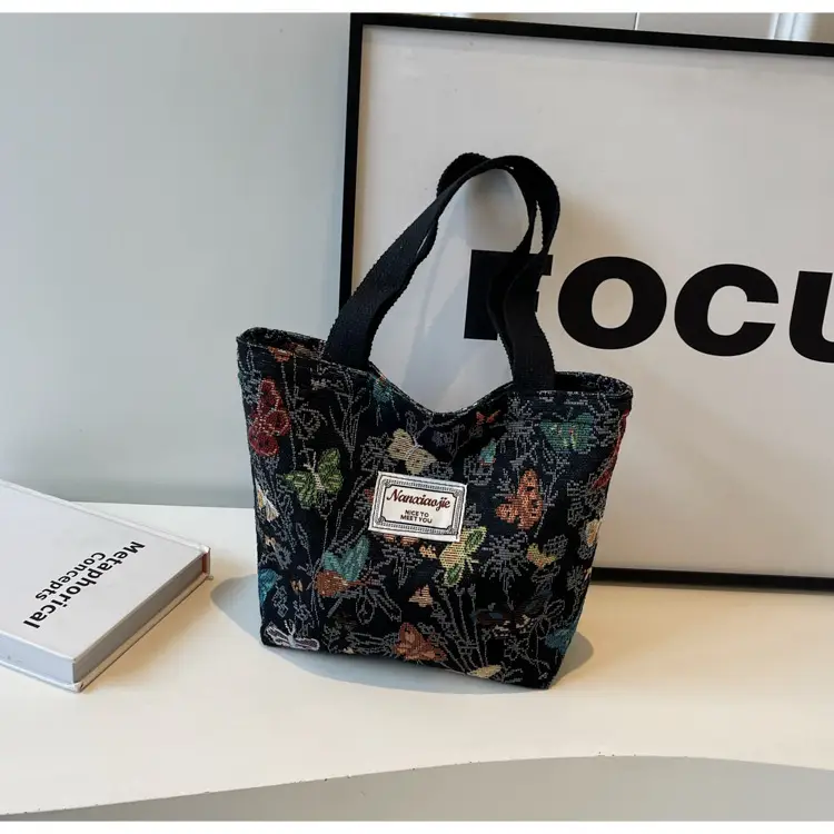 Large Capacity Butterfly Canvas Tote Bag Women — feature 40