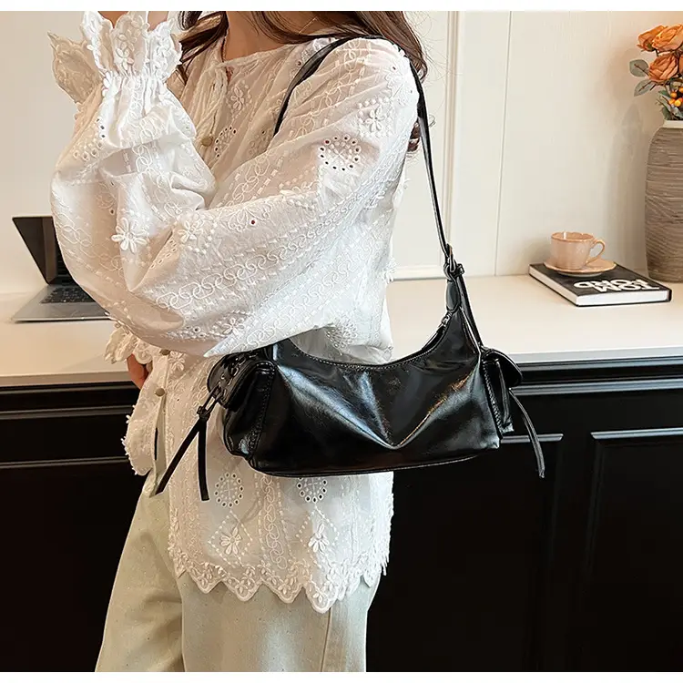 Retro Red Soft Leather Commuter Bag for Women — feature 26