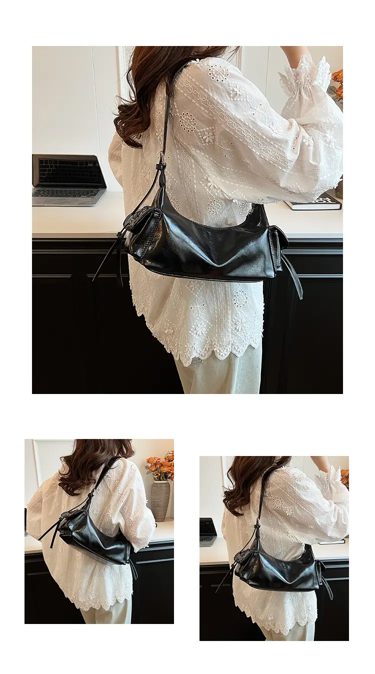Retro Red Soft Leather Commuter Bag for Women — feature 34