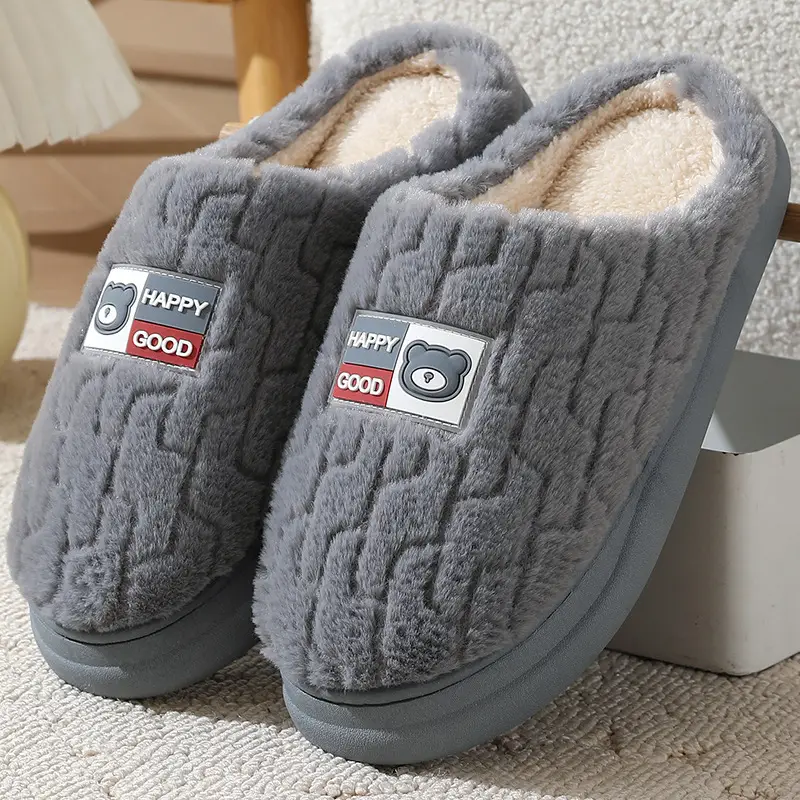 2026 New Cotton Slippers for Couples, Winter Indoor Home Thick-Soled Warm Cartoon Cotton Slippers for Women and Men - Image 7