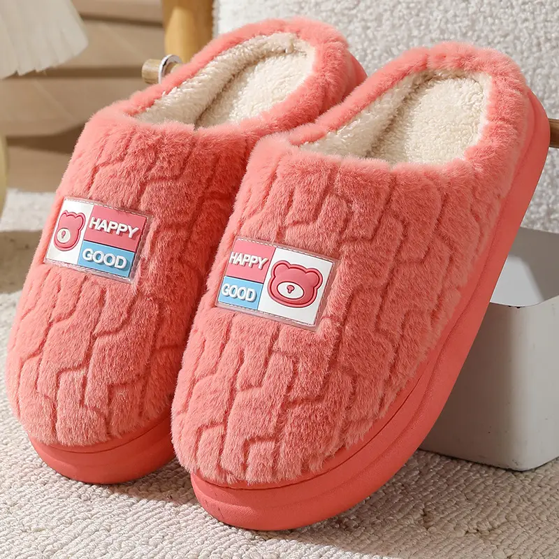 2026 New Cotton Slippers for Couples, Winter Indoor Home Thick-Soled Warm Cartoon Cotton Slippers for Women and Men - Image 8