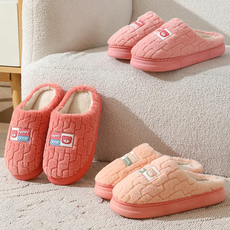 2026 New Cotton Slippers for Couples, Winter Indoor Home Thick-Soled Warm Cartoon Cotton Slippers for Women and Men - Image 10