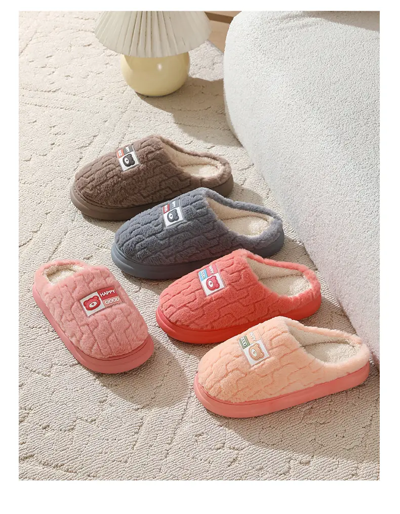 2026 New Cotton Slippers for Couples, Winter Indoor Home Thick-Soled Warm Cartoon Cotton Slippers for Women and Men — feature 16