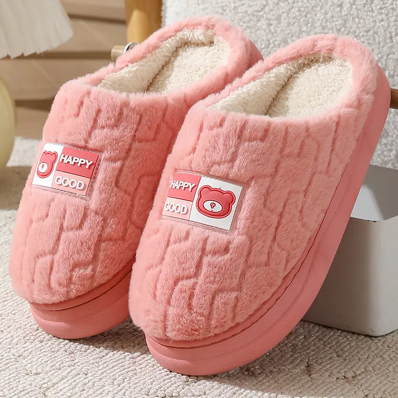 2026 New Cotton Slippers for Couples, Winter Indoor Home Thick-Soled Warm Cartoon Cotton Slippers for Women and Men - Image 2