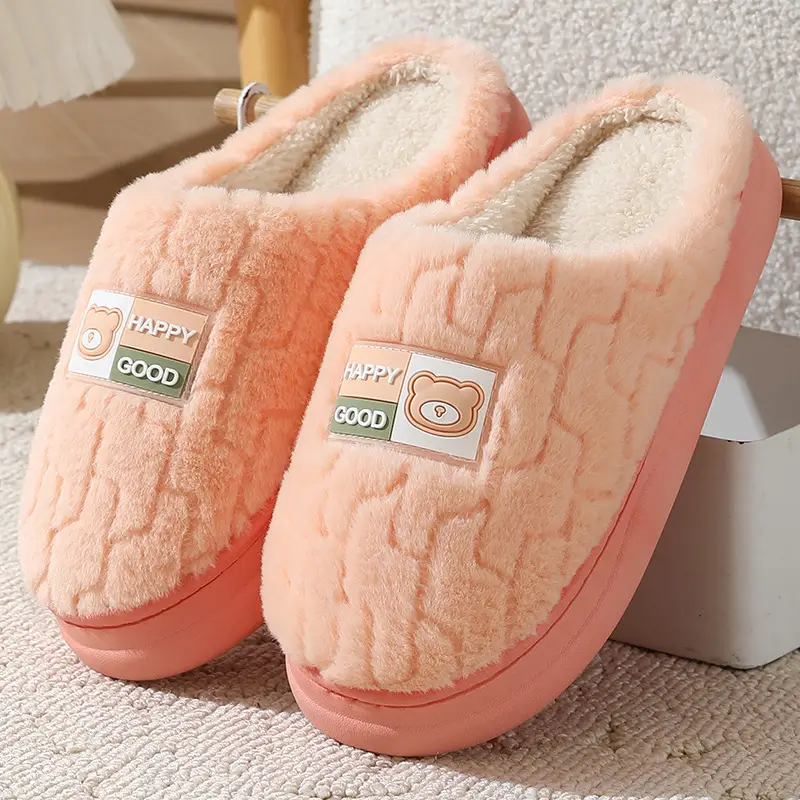 2026 New Cotton Slippers for Couples, Winter Indoor Home Thick-Soled Warm Cartoon Cotton Slippers for Women and Men - Image 4