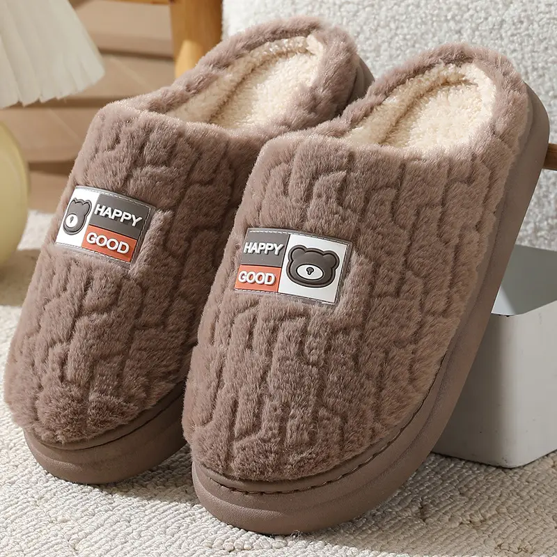 2026 New Cotton Slippers for Couples, Winter Indoor Home Thick-Soled Warm Cartoon Cotton Slippers for Women and Men - Image 6