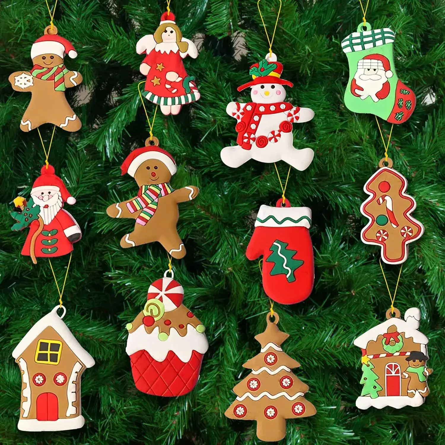 Cross-Country Christmas Decorations PVC Gingerbread Men - Image 4