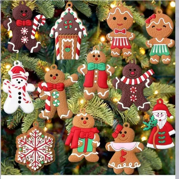 Cross-Country Christmas Decorations PVC Gingerbread Men - Image 21