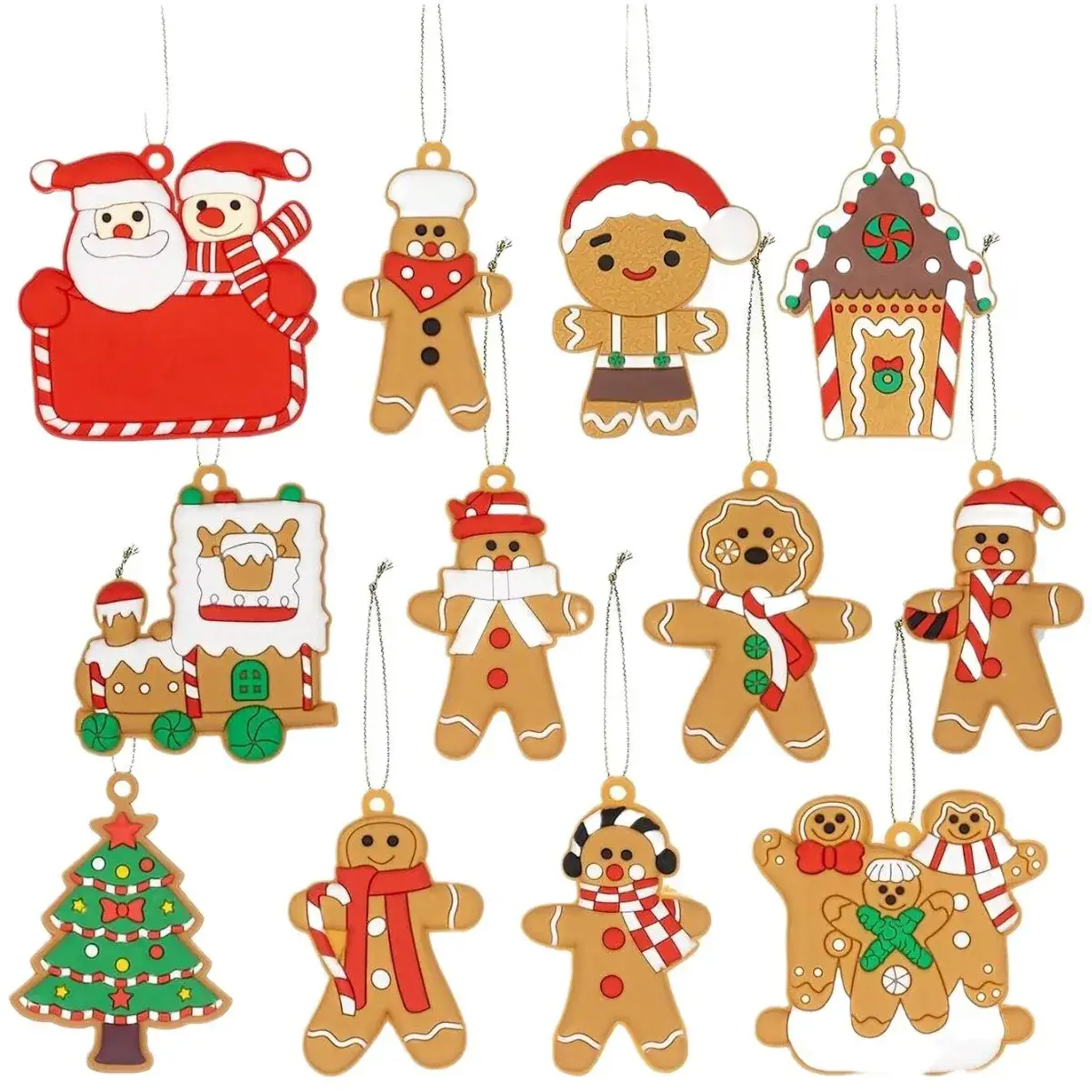 Cross-Country Christmas Decorations PVC Gingerbread Men - Image 22