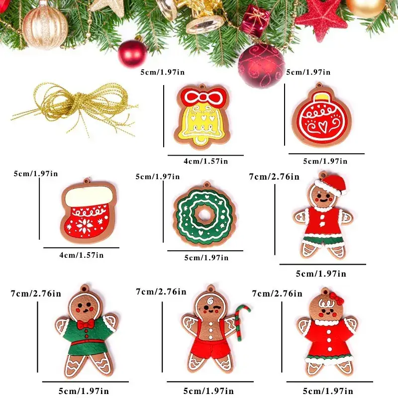 Cross-Country Christmas Decorations PVC Gingerbread Men - Image 10
