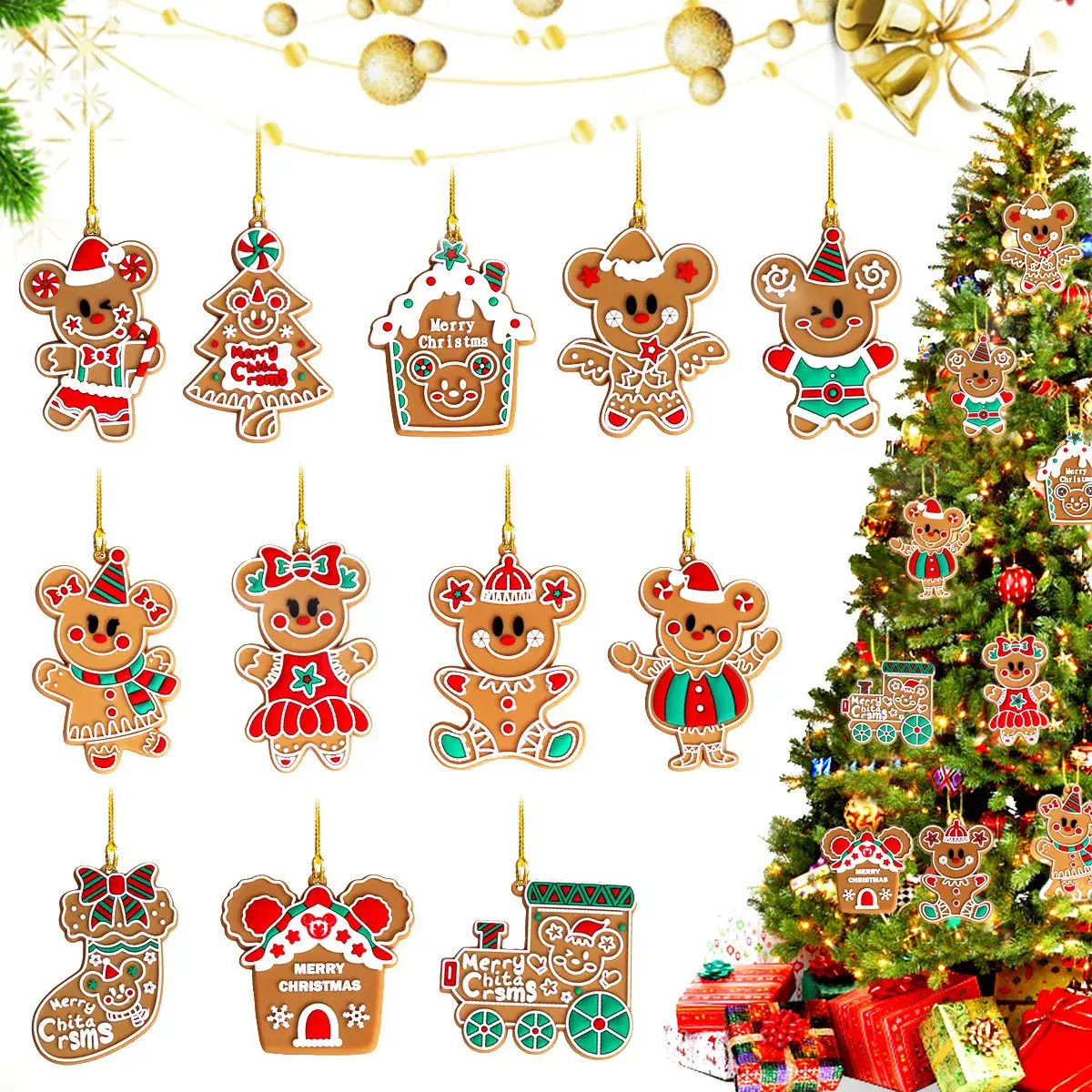 Cross-Country Christmas Decorations PVC Gingerbread Men - Image 12