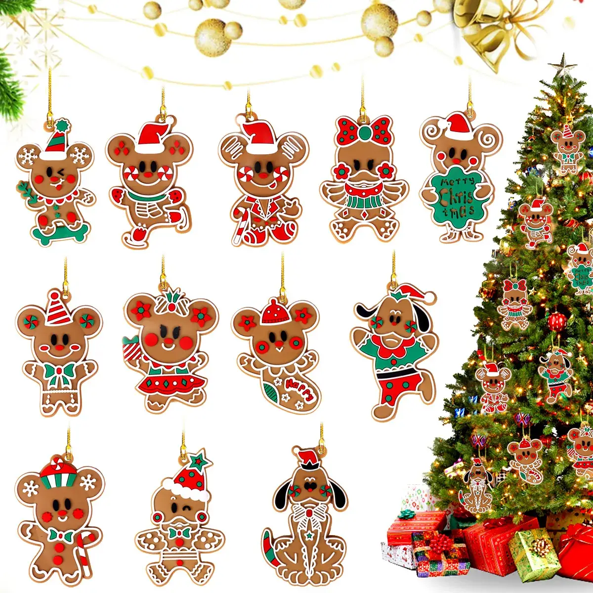 Cross-Country Christmas Decorations PVC Gingerbread Men - Image 13