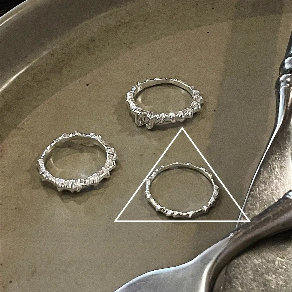 Niche Retro S925 Sterling Silver Plain Ring Ring Women's Color-free Light Luxury High-end Finger Ring All-match Open Ring
