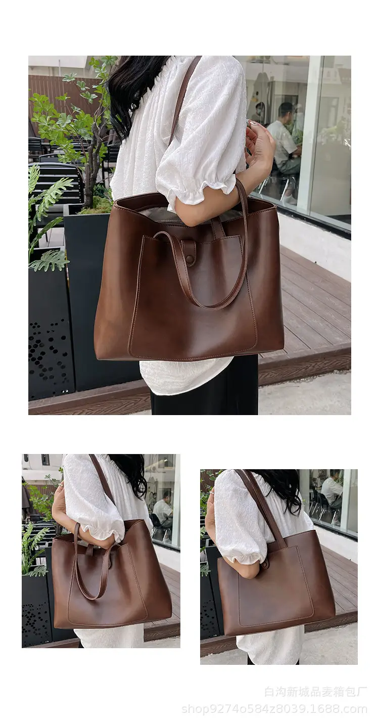 Women's Beige Large Capacity Shoulder Bag 2026 — feature 10