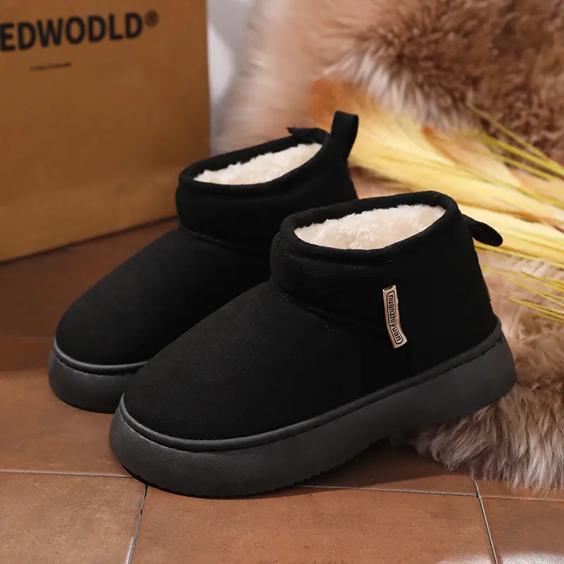 Nanbowan K-Style Outer Cotton Shoes for Women in Autumn and Winter, Versatile and Simple Indoor Fleece-Lined Thick Soles, Increased Eva Cotton Slippers - Image 3