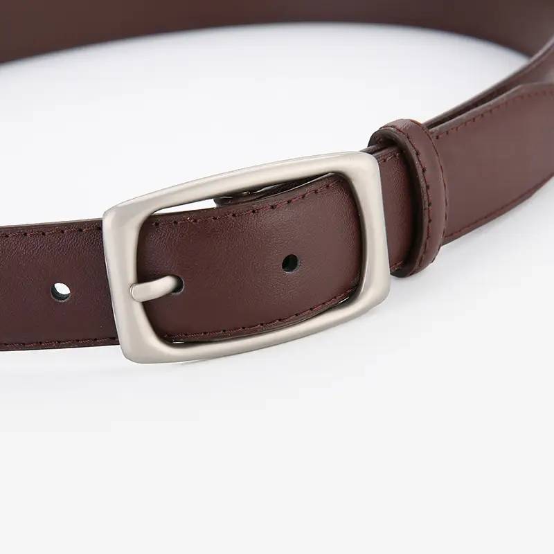 Genuine Leather Belt Women's Unisex Cowhide Belt Black - Image 10