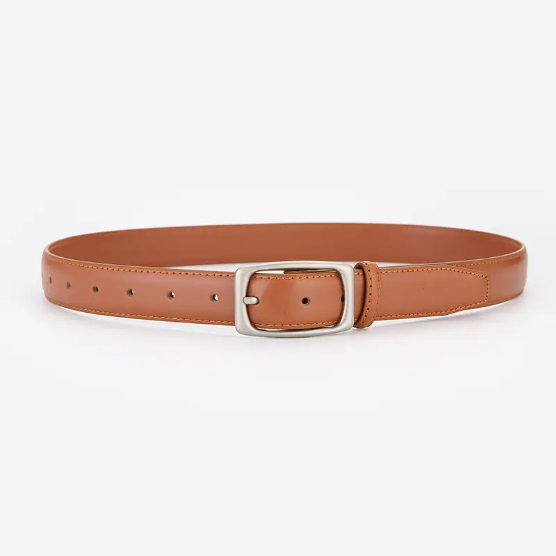 Genuine Leather Belt Women's Unisex Cowhide Belt Black - Image 3