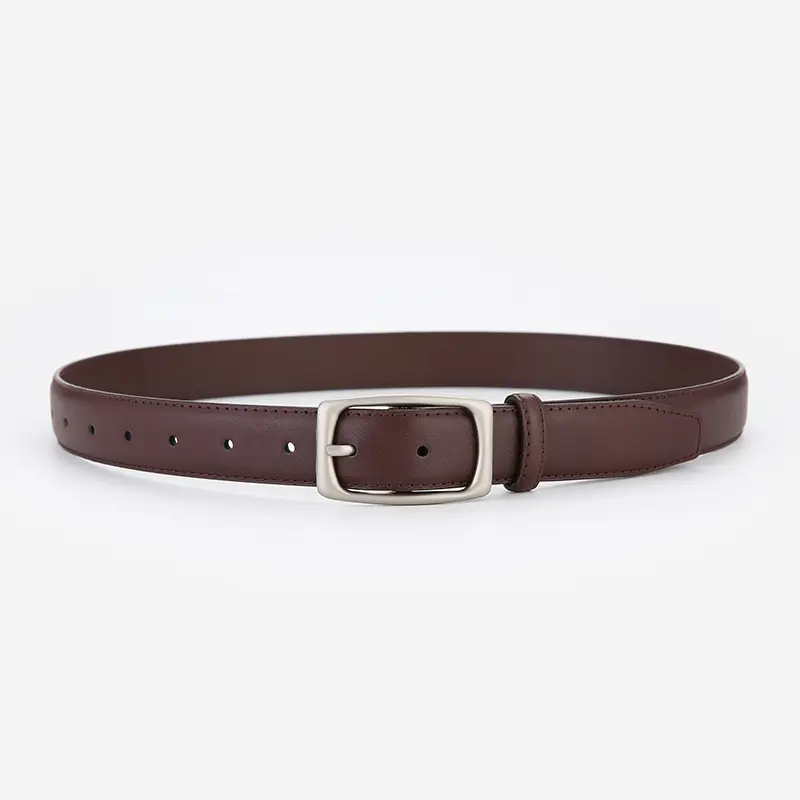 Genuine Leather Belt Women's Unisex Cowhide Belt Black - Image 4