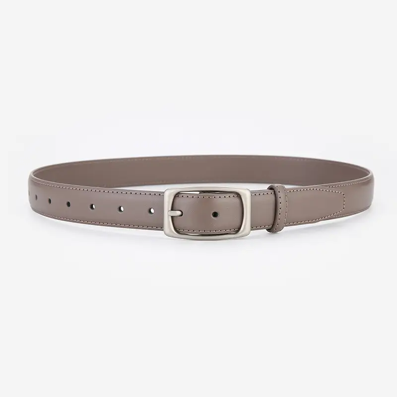 Genuine Leather Belt Women's Unisex Cowhide Belt Black - Image 5
