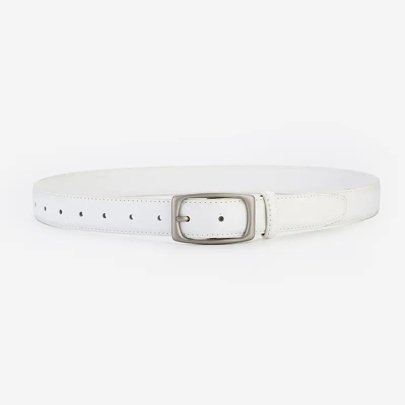 Genuine Leather Belt Women's Unisex Cowhide Belt Black - Image 6