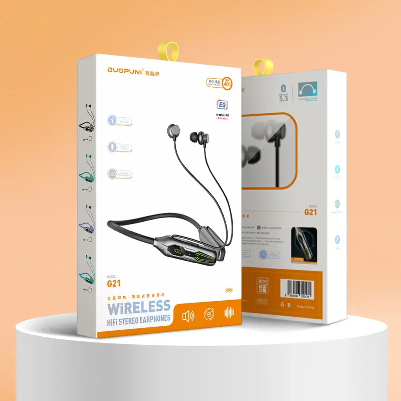 Wireless Bluetooth Headset with Digital Display & Magnetic Suction - Image 9