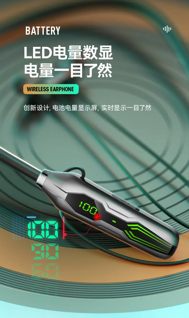 Wireless Bluetooth Headset with Digital Display & Magnetic Suction β feature 4