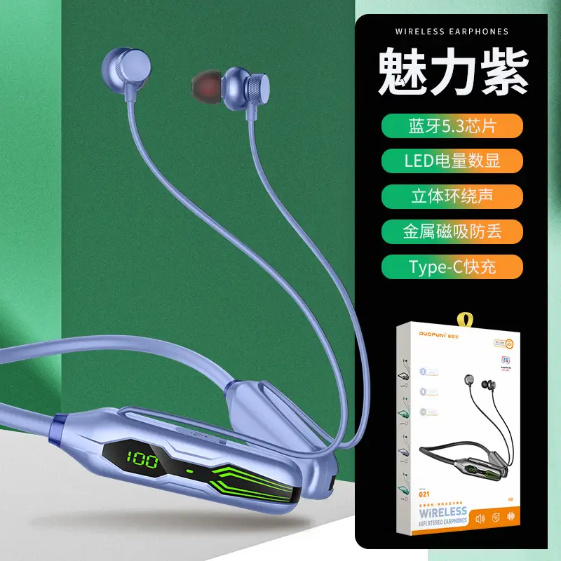 Wireless Bluetooth Headset with Digital Display & Magnetic Suction - Image 7