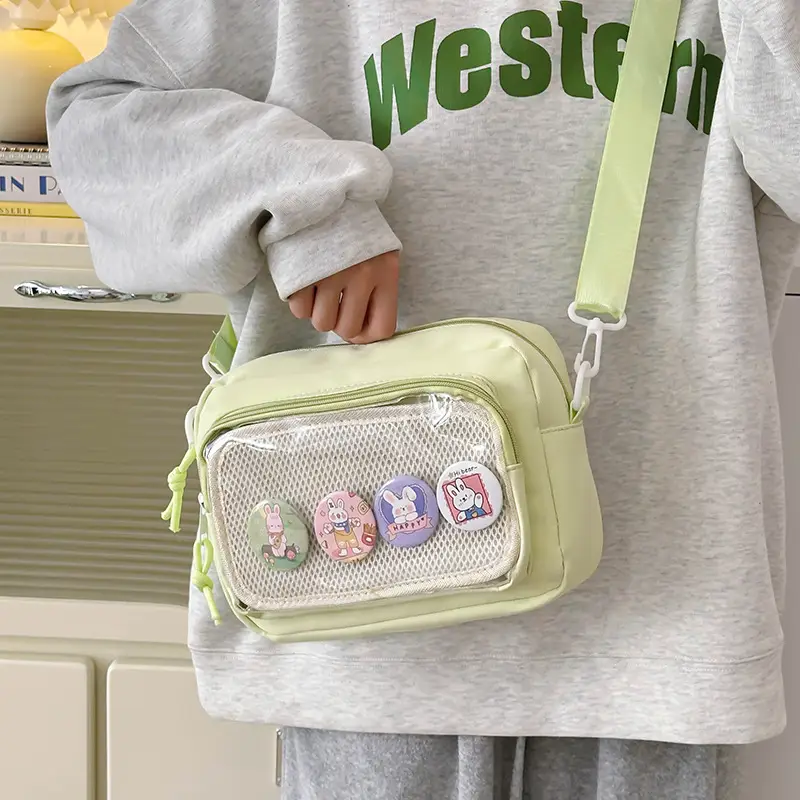 Pink Transparent Shoulder Crossbody Bag for Girls