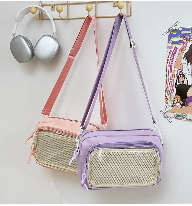 Pink Transparent Shoulder Crossbody Bag for Girls — feature 34